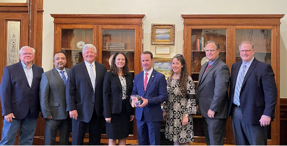 Texas House Speaker Dade Phelan is honored as the 2021 Port Person of the Year Award.
