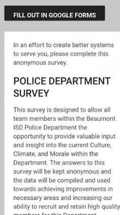 Police Department Survey 