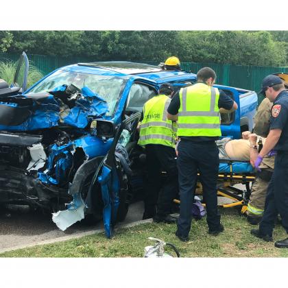 Beaumont first responders work a crash scene (Photos courtesy of Jerome Cabeen)