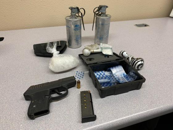 Items recovered during traffic stop. / OCSO Photo