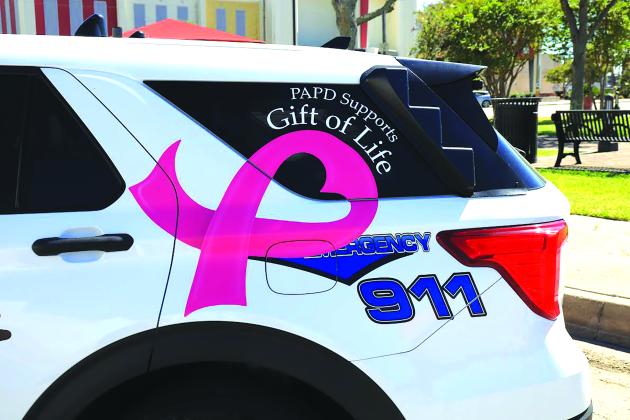 A PAPD vehicle with a Gift of Life centric graphic 