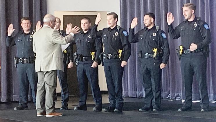 Beaumont Police Department swears in new recruits and promotes from within.