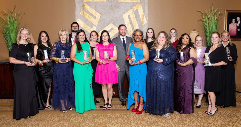 Beaumont Foundation of America Board Chairman Reagan A. Reaud (center), with 2024 Reaud Excellence in Education Award recipients