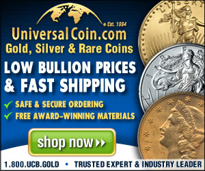 UniversalCoin.com - Gold, Silver & Rare Coins - Safe & Secure Ordering - Free Award Winning Materials - Shop Now