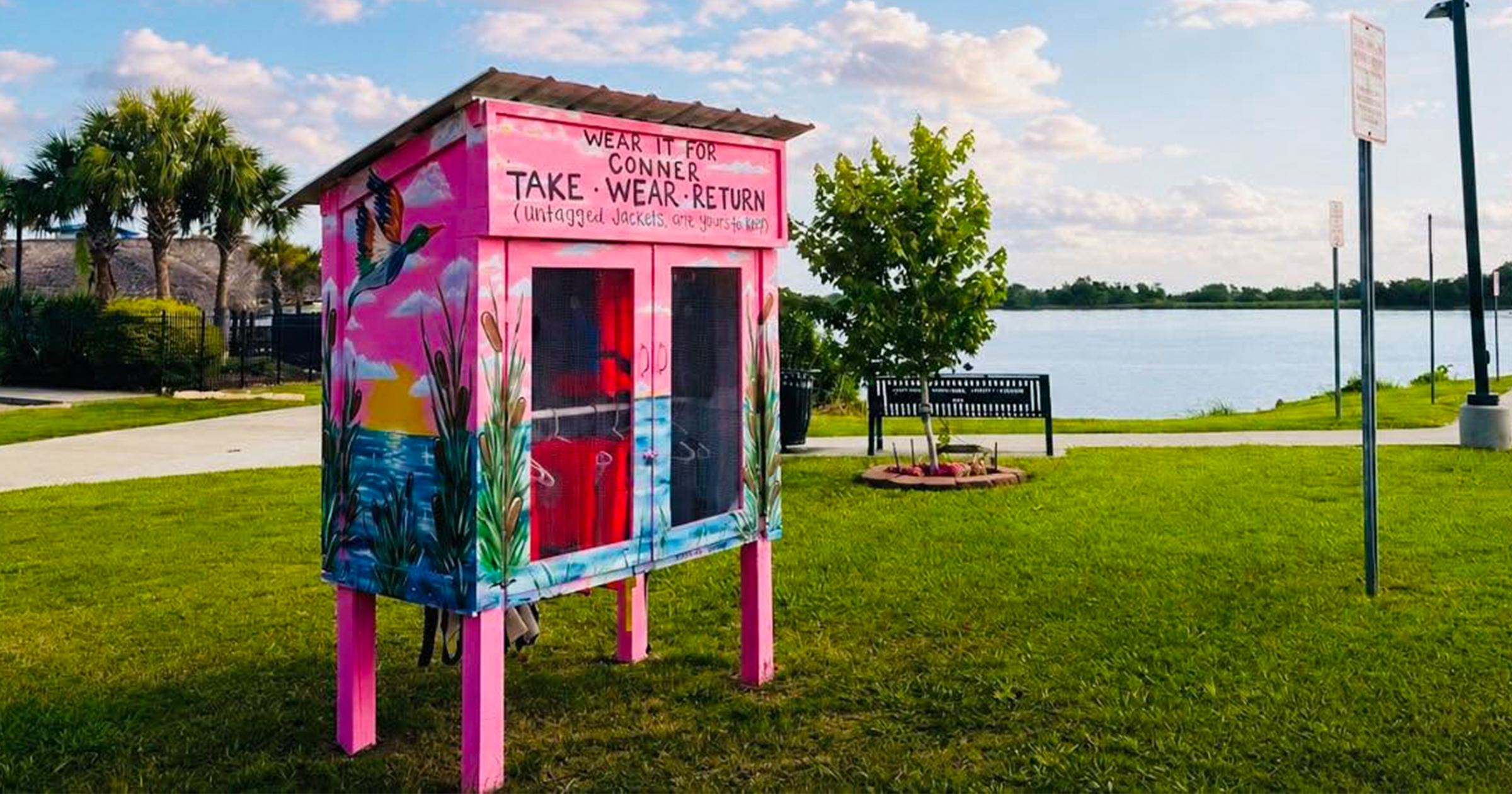 The ‘Wear It for Conner’ Life Jacket Station, located at Port Neches Riverfront Park boat ramp near the intersection of Lee Ave. and Merriman St.