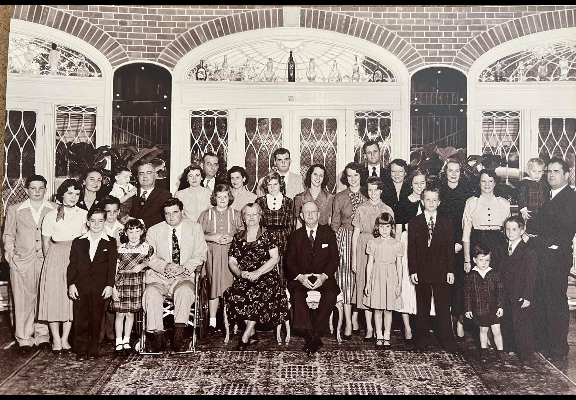 Archival photo of Johanna and John Henry Phelan and their family