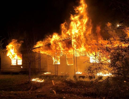 Abandoned home fire - Orange