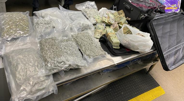 Cash and drugs found.