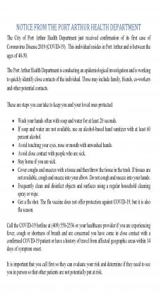 PAHD notice to public
