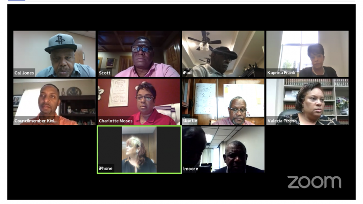The PA City Council meets via Zoom, a video-conferencing program.