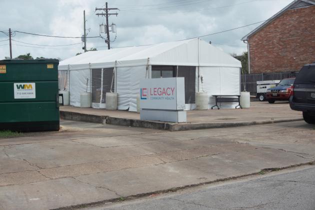 Legacy Community Health's coronavirus check station Wednesday afternoon 
