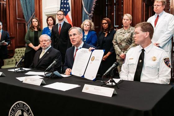 Governor Abbott signs a declaration of disaster