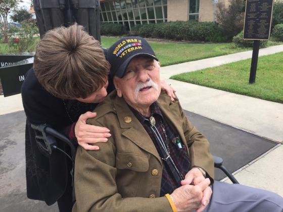 WWII veteran Artie Green with Regina Rogers