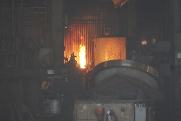 An acetyline tank burns at Ohmstede Industrial Services July 16