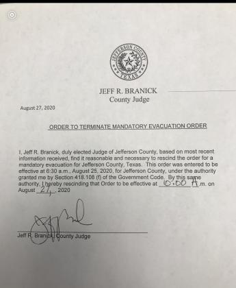 Evacuation canceled