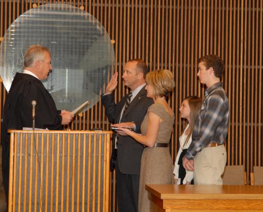 Brent Weaver is sworn in as county commissioner