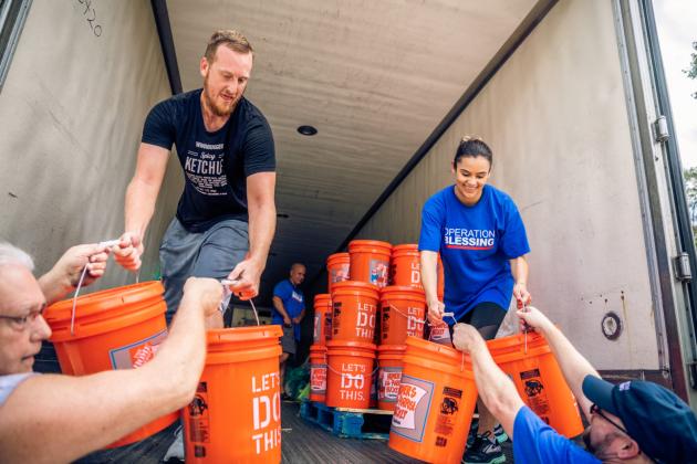 Operation Blessing comes to the aid of Southeast Texans after Tropical Depression Imelda in 2019.