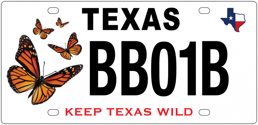 Monarch Butterfly license plate