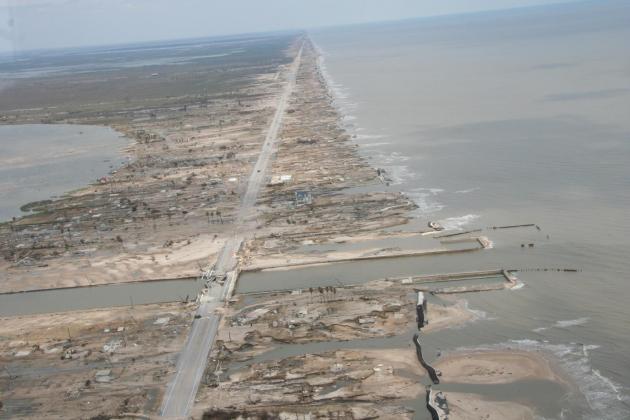 Hurricane Ike damage on the Bolivar Peninsula