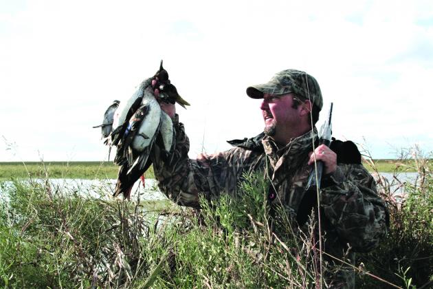 You never know where ducks are going to be along the Texas coast from one day to the other. So far, teal have bene filling out most limits. 