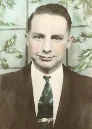 A colorized photo of Charles L. Saunders