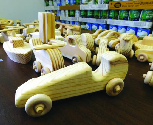 Wooden toys that are set to be given to children for Christmas