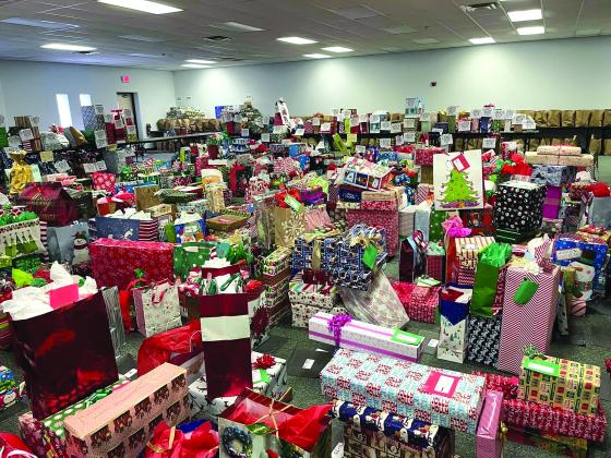 A large selection of presents that will be given out to children for Christmas