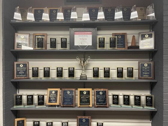 Some of the awards The Examiner has accumulated over the years.