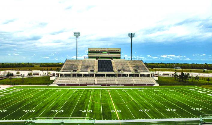 The stadium formerly known as Beaumont ISD Carol A. 'Butch' Thomas Educational Sport Center. The name was changed in 2018 to the BISD Memorial Stadium 