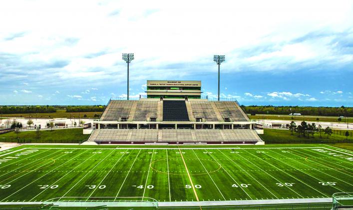 The stadium formerly known as Beaumont ISD Carol A. 'Butch' Thomas Educational Sport Center. The name was changed in 2018 to the BISD Memorial Stadium