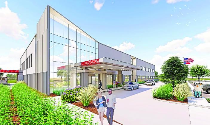 Architectural illustration of the Gisela Houseman Medical Campus (GHMC) in Orange.