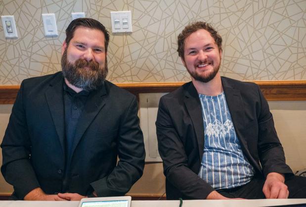 Jason Harris and Michael Moore