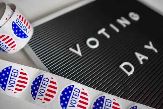 A stock photo saying "voting day"