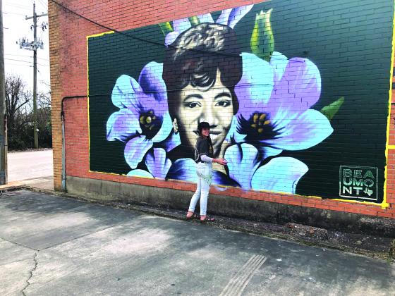 A mural of Beaumont musician Barbara Lynn