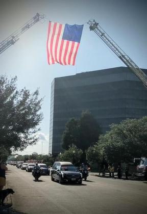 Local law enforcement escorted Officer Sheena Yarbrough-Powell's body to her final resting place August 2020.