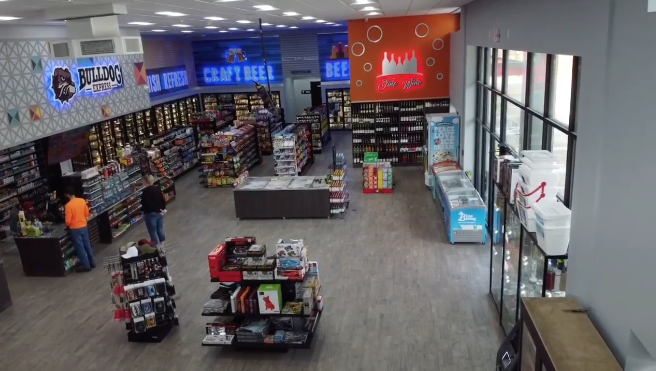 The interior of Bull Dog Express gas station in Nederland