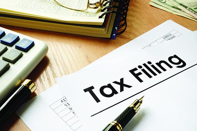 tax filing stock photo