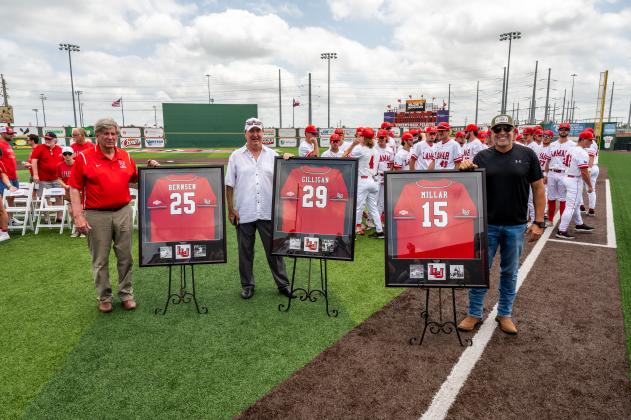 David Bernsen, Jim Gilligan and Kevin Millar (Photo by Chad Cooper)
