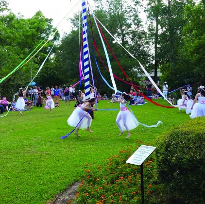 participants at the maypole festival.