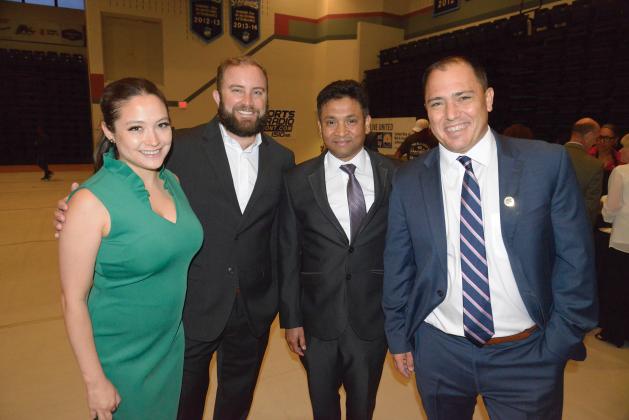 Arianna and Stephen Kucharski, Sumit Ghosh and Garrett Huffman