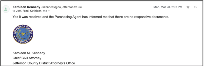 Email excerpt