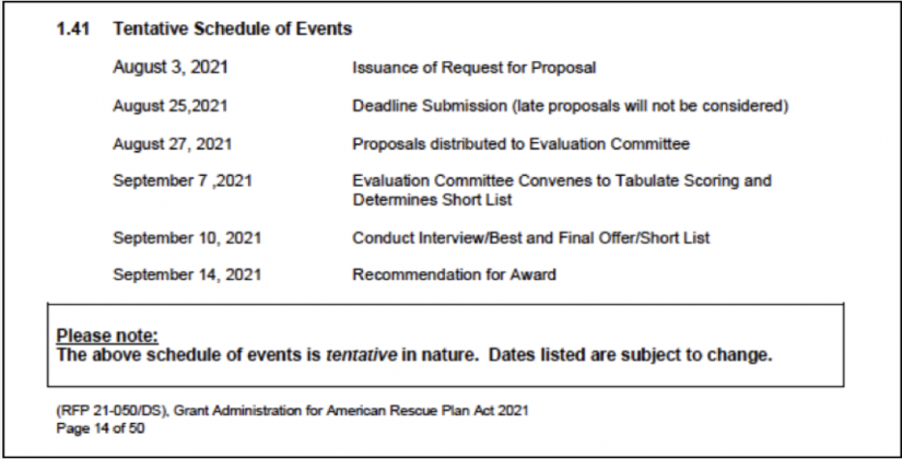 RFP page 14 of 50 excerpt