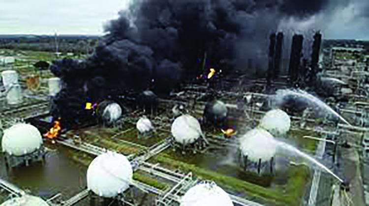 TPC plant explosion aftermath 