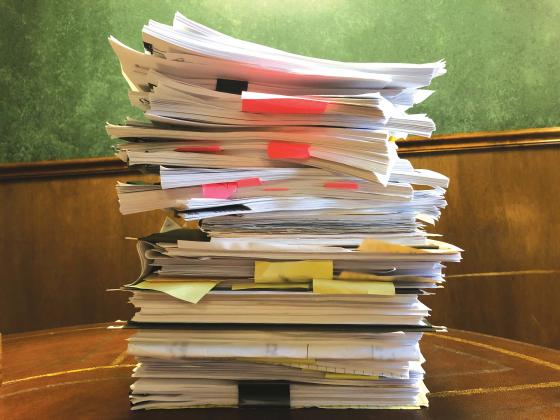 Stack of documents 