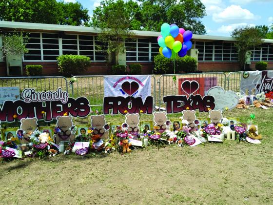 A memorial for the Uvalde shooting victims 