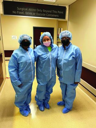Dawanna Jones, Port Arthur ISD; Keri Reeves, Director of Professional Practices and Development, The Medical Center of Southeast Texas; and Barbara Minard, Port Arthur ISD.