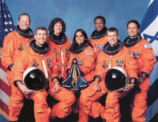 A photo of the Columbia crew 