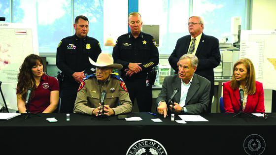 Governor Greg Abbott with Texas police agency leaders 