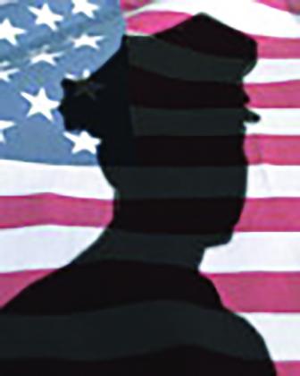 A silhouette of a police officer
