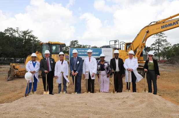 groundbreaking at the location of the future Texas Oncology center